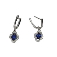 Load image into Gallery viewer, Four Lobed Sapphire Dangles
