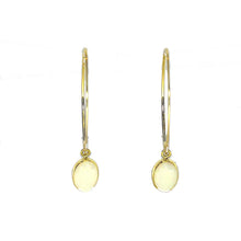 Load image into Gallery viewer, Oval Opal Dangles on Elongated Shepard Hooks
