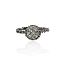 Load image into Gallery viewer, Cluster Diamond Ring With Rope Shank
