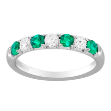 Load image into Gallery viewer, Emerald and Diamond Ring by Spark Creations
