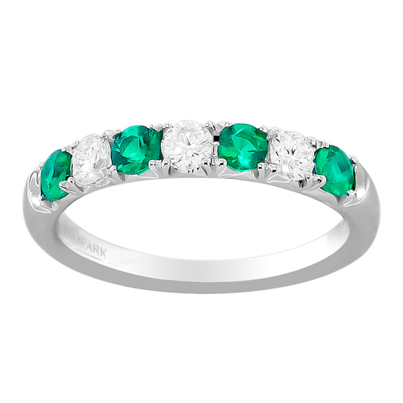 Emerald and Diamond Ring by Spark Creations