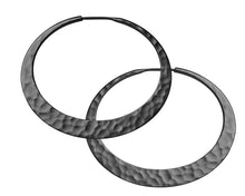 Load image into Gallery viewer, TOBY POMEROY Sterling Silver Eclipse Hoop Earrings
