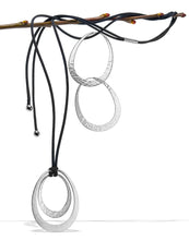 Load image into Gallery viewer, Toby Pomeroy 40 mm Sterling Silver Oval Eclipse Hoop Earrings
