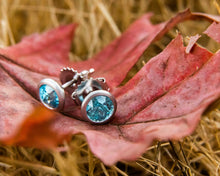 Load image into Gallery viewer, Blue Zircon Studs

