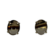Load image into Gallery viewer, Adularescent Montana Agate Cabochon Studs
