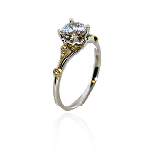 Parade Designs Two Tone Engagement Ring