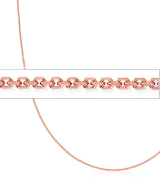 0.9 mm Cable Chain in 14 kt Rose Gold
