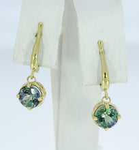 Load image into Gallery viewer, Peacock Tanzanite Dangles
