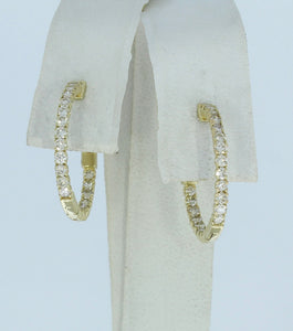 Inside Out Yellow Gold Hoops