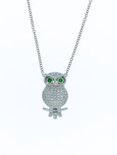 Load image into Gallery viewer, Pave&#39;d Owl Pendant
