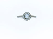 Load image into Gallery viewer, Rose Cut Sapphire Halo Ring
