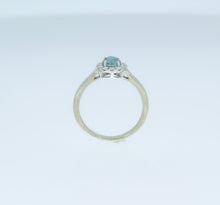 Load image into Gallery viewer, Rose Cut Sapphire Halo Ring
