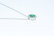 Load image into Gallery viewer, Emerald With Halo Pendant
