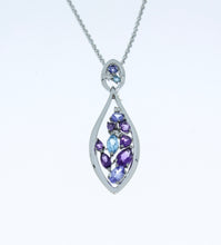 Load image into Gallery viewer, Teardrop Gemstone in White Gold

