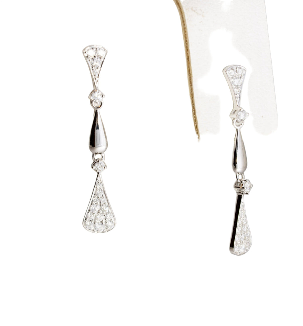 Pave Diamond Dangles