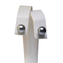 Load image into Gallery viewer, 9 mm Black Tahitian Pearl Studs
