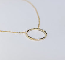 Load image into Gallery viewer, Circle Pendant With Diamond Stations
