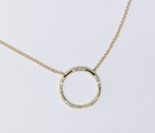 Load image into Gallery viewer, Circle Pendant With Diamond Stations
