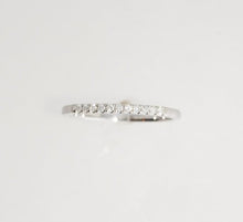 Load image into Gallery viewer, Anniversary Band: 14 Karat White Gold with 11 prong-set round brilliant-cut Diamonds
