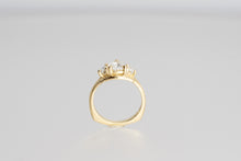 Load image into Gallery viewer, Pear Diamond Ring with Trillion Sides
