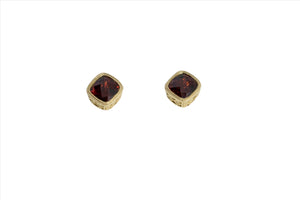 Vintage-like Red Garnet Earrings