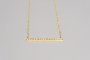 Diamond Encrusted Bar Necklace