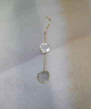 Load image into Gallery viewer, Diamond slice dangle earrings
