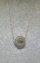 Load image into Gallery viewer, White gold wire sphere necklace
