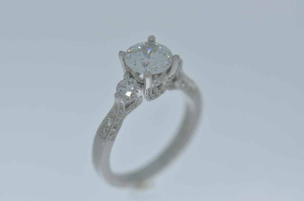 Embellished Side Profile Engagement Ring