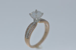 Natalie K Engagement Ring 14K Rose and White gold with Pink Diamonds