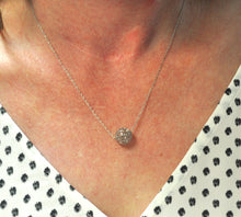 Load image into Gallery viewer, White gold wire sphere necklace
