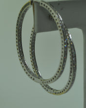 Load image into Gallery viewer, Inside out diamond hoops
