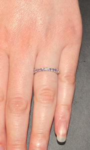 Estate Ring: Amethyst Band with 13 faceted round gems in 14K