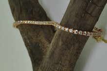 Load image into Gallery viewer, Pink gold tennis bracelet
