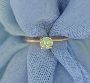 Montana Green Sapphire Solitaire Ring