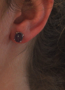 Scarab amethyst earrings