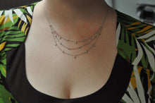 Load image into Gallery viewer, Three layers of 20 diamonds necklace
