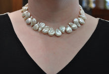 Load image into Gallery viewer, Estate: &quot;Comet&quot; Pearl strand: 16&quot; strand with 33 &quot;comet&quot;-shaped off-white pearls
