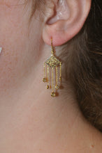 Load image into Gallery viewer, Rose cut diamonds dangle earrings
