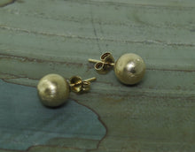 Load image into Gallery viewer, 8 mm textured ball earrings
