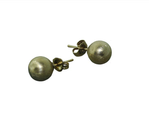 8 mm textured ball earrings