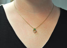 Load image into Gallery viewer, Emerald heart pendant
