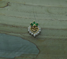 Load image into Gallery viewer, Emerald heart pendant

