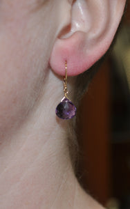 Amethyst Briolette Dangle Earrings