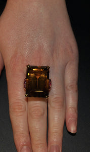 Brownish Citrine Eye-Opening Ring