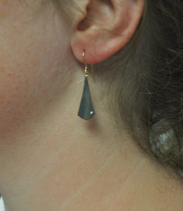 Short Orchid Single Diamond Earrings