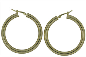 30 mm Yellow Gold Hoops