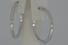 Load image into Gallery viewer, 30 mm White Gold Hoops
