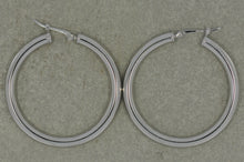 Load image into Gallery viewer, 30 mm White Gold Hoops
