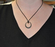Load image into Gallery viewer, Oval Eclipse with Black Spinel Pendant
